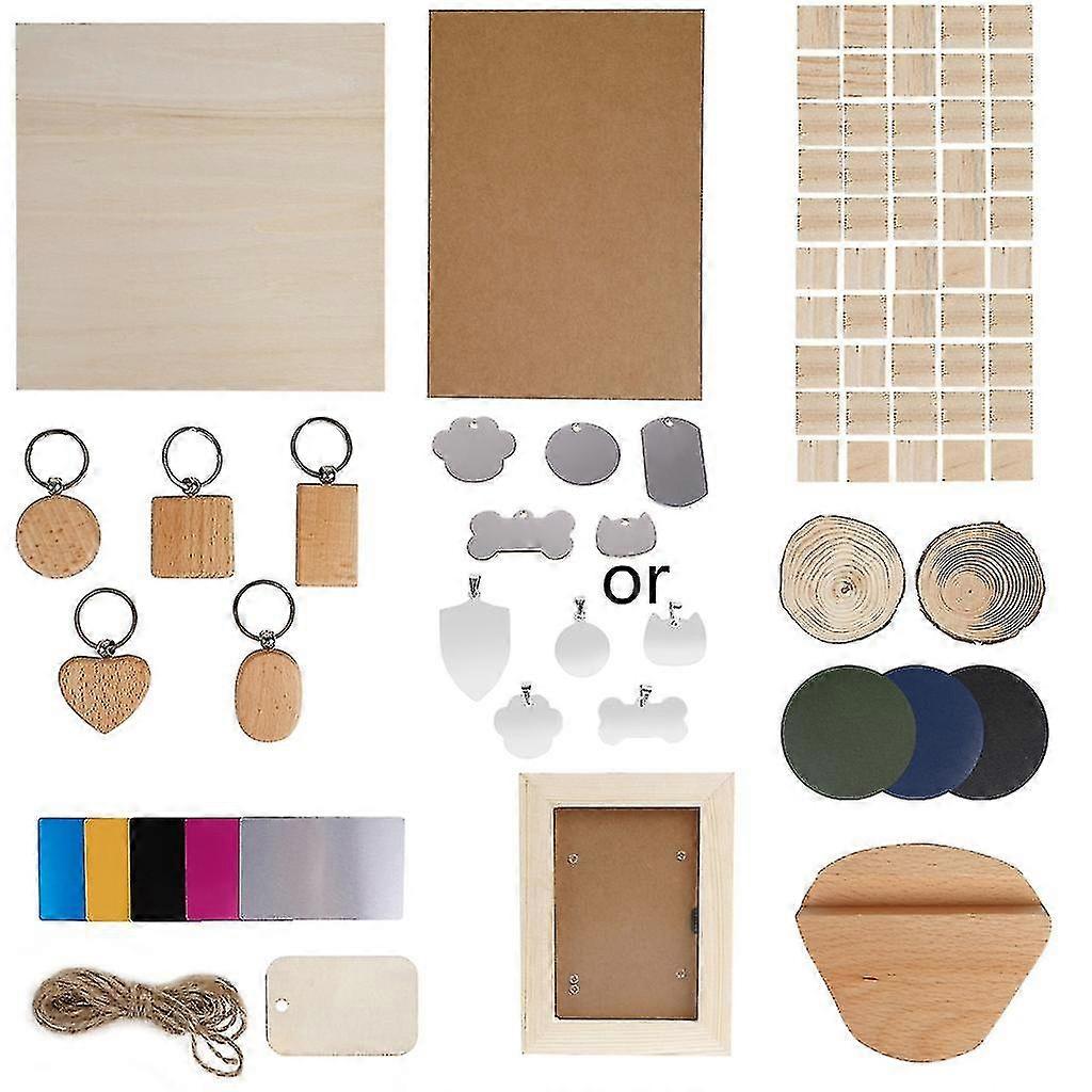 مجموعة مواد النقش بالليزر شعار خشبي مخصص لمجموعة DIY نحت CNC