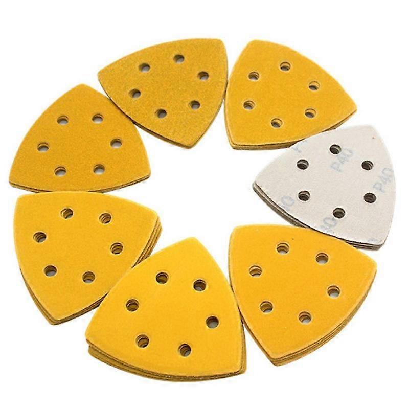 Premium triangle sander sandpaper120 piecesSandpaper with velcro, delta sandpaper 20 x P40, P60, P80, P120, P180, P240, 90 90 90 mm Betterlifefg