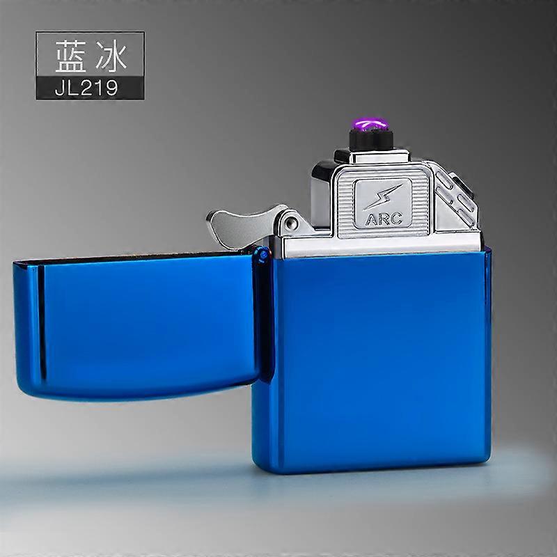 Jl219 Double Arc Cigarette Lighter Ice Surface Diy Custom Charging Lighter Usb Cross Double Arc