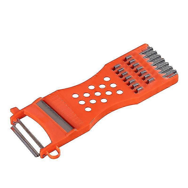 Küche Multifunktions-Kunststoffrahmen Gemüse Obst Reibe Slicer Peeler Metallschaber Shredder Carving Tool