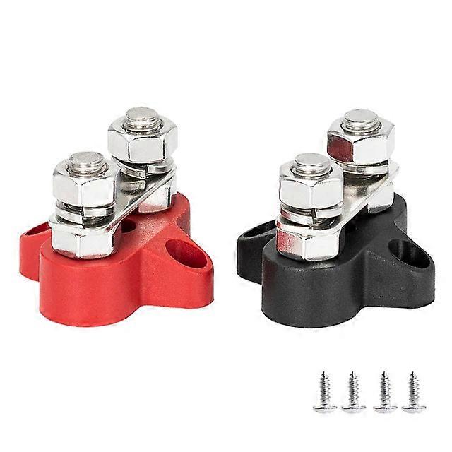 5/16" Terminal Studs M8 48v Junction Block Bus Bar Insulated Dual Heavy Duty Power Distribution Stud Positive Negative Rv
