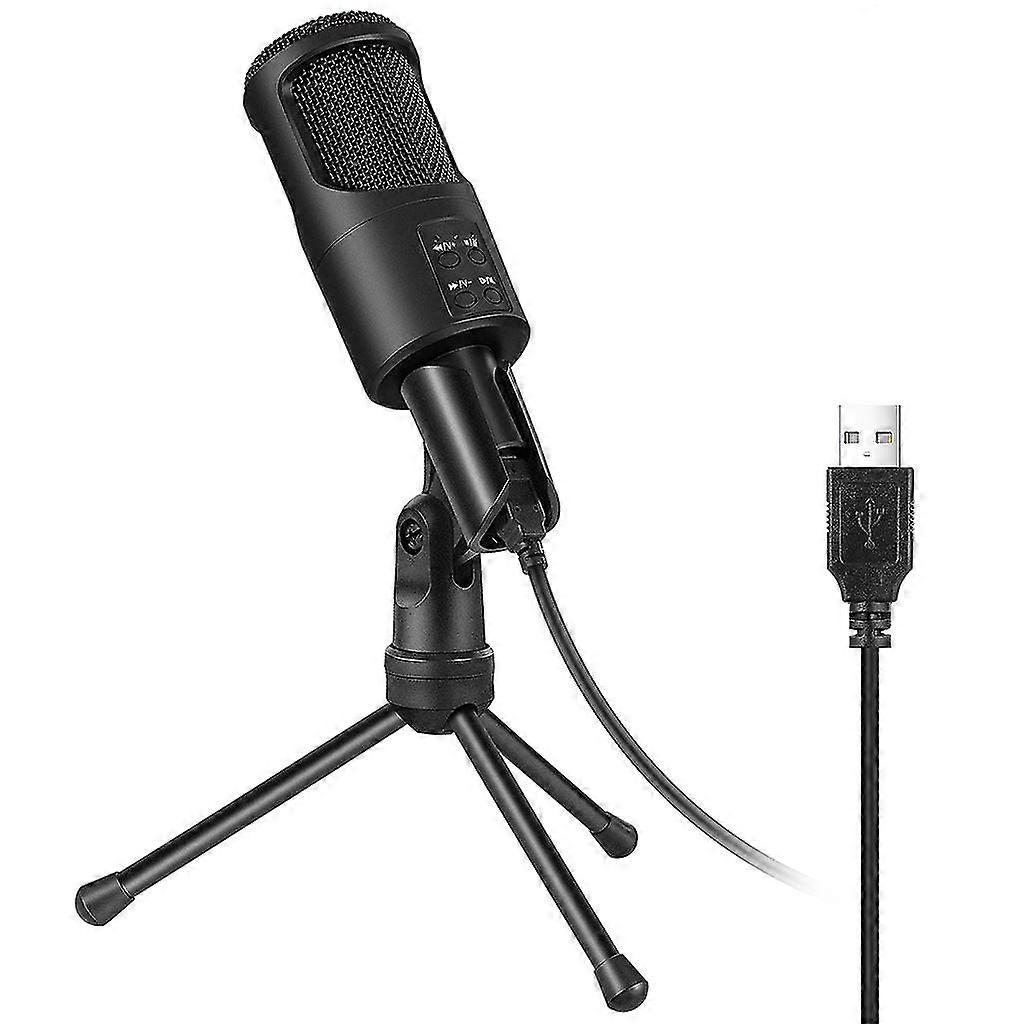 Microphone Headphone Usb Port Streaming Mic Game Props Vocal Record Apply