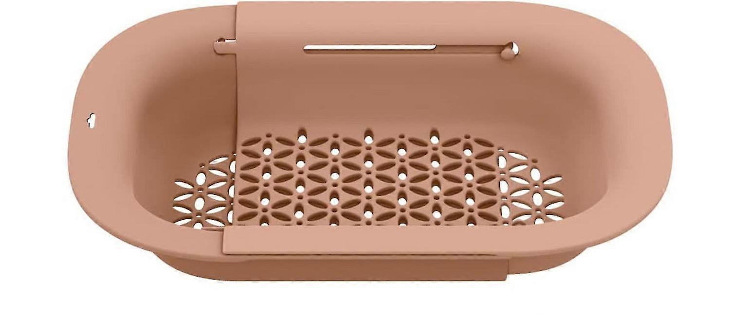 Expandable Sink Vegetable Drain Basket Kitchen Hangable Plastic Drain Rack