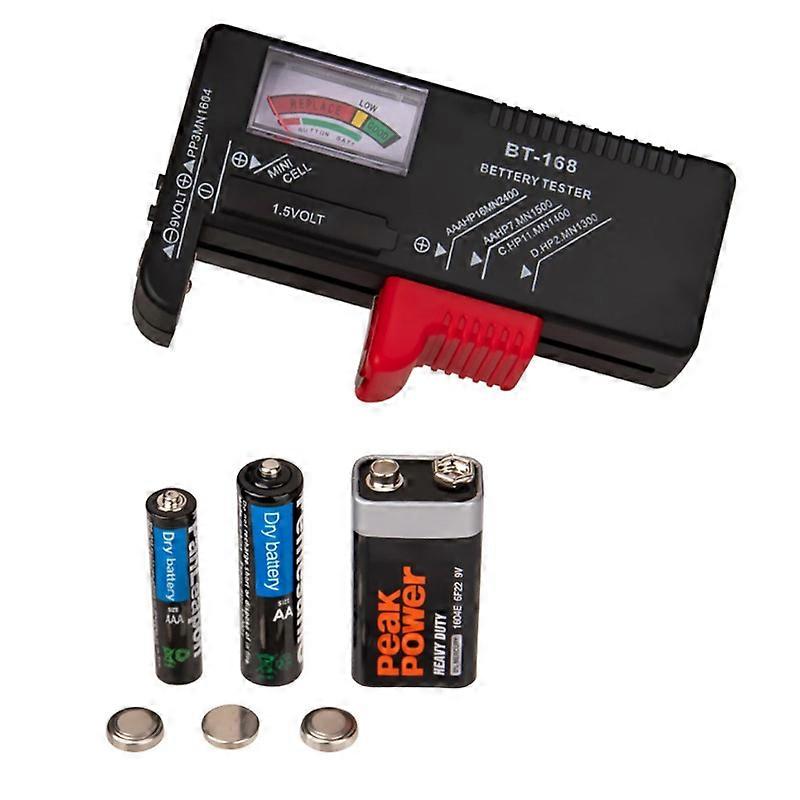BT-168 AA/AAA/C/D/9V/15V Batteries Universal Button Cell Battery Colour Coded Meter Indicate Volt Tester Checker BT168 Power AA