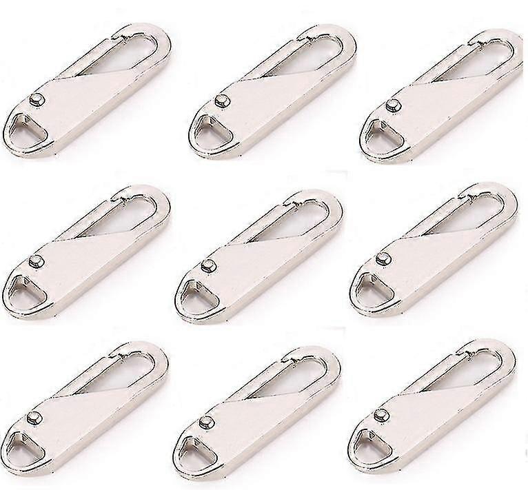 Zipper Pull Replacement 12pcs Metal Zipper Pull Tabs Detachable Zipper Repair Kit