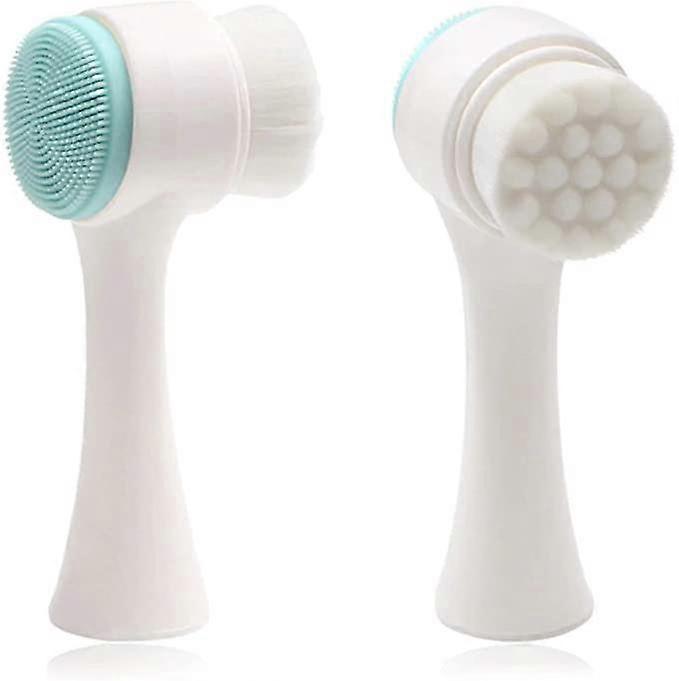 Manual Facial Cleansing Brush, 2 In 1 Facial Brush