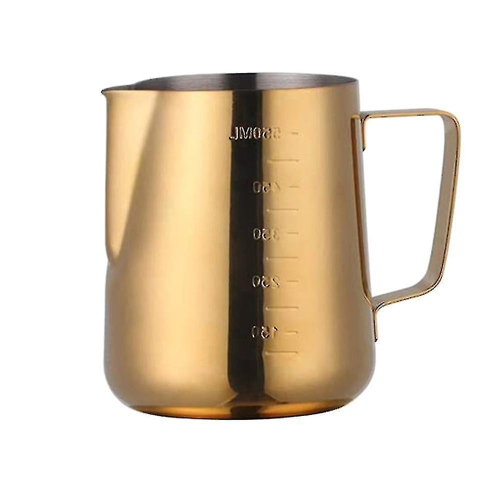550ml Stainless Steel Coffee Milk Frothing Cup Pitcher Jug With Scale