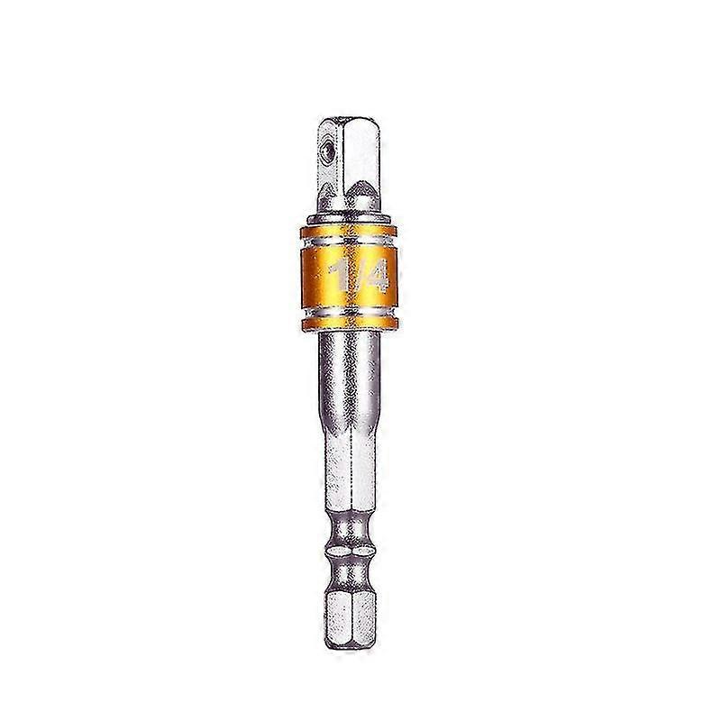 1/4" Hex Shank Socket Adapter Extended Impact Drill Bit Tool (silver) Single