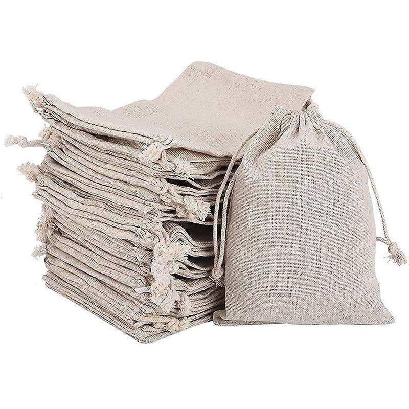 50pcs Small Burlap Bags with Drawstring Gift Reusable Small Sachet Bag