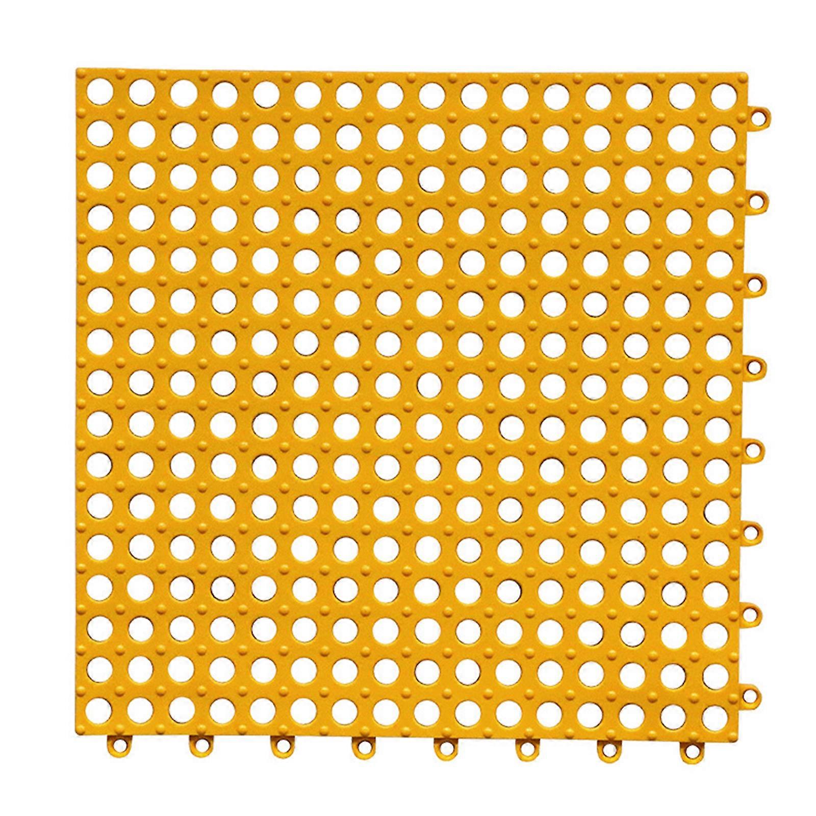 PVC Bath Mat Interlocking Non Slip Drainage Floor Tiles Shower Floor Mat with Drain Holes Suction Cup Floor Mat