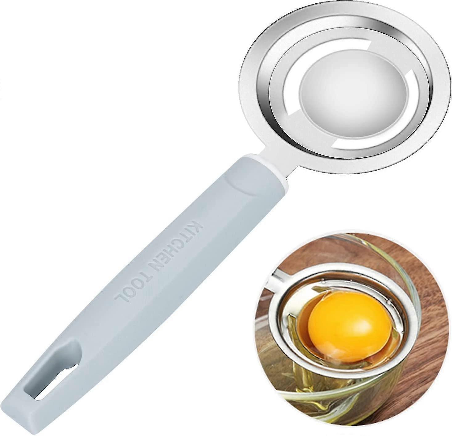 Egg Separator, Stainless Steel Egg Yolk Separator Light Blue