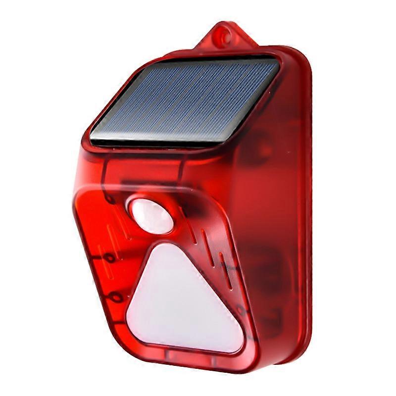 Solar Alarm Light Automatic Charging IP65 Waterproof Plastic Solar Powered Sound Alarm Strobe Security Light for Yard KAESI