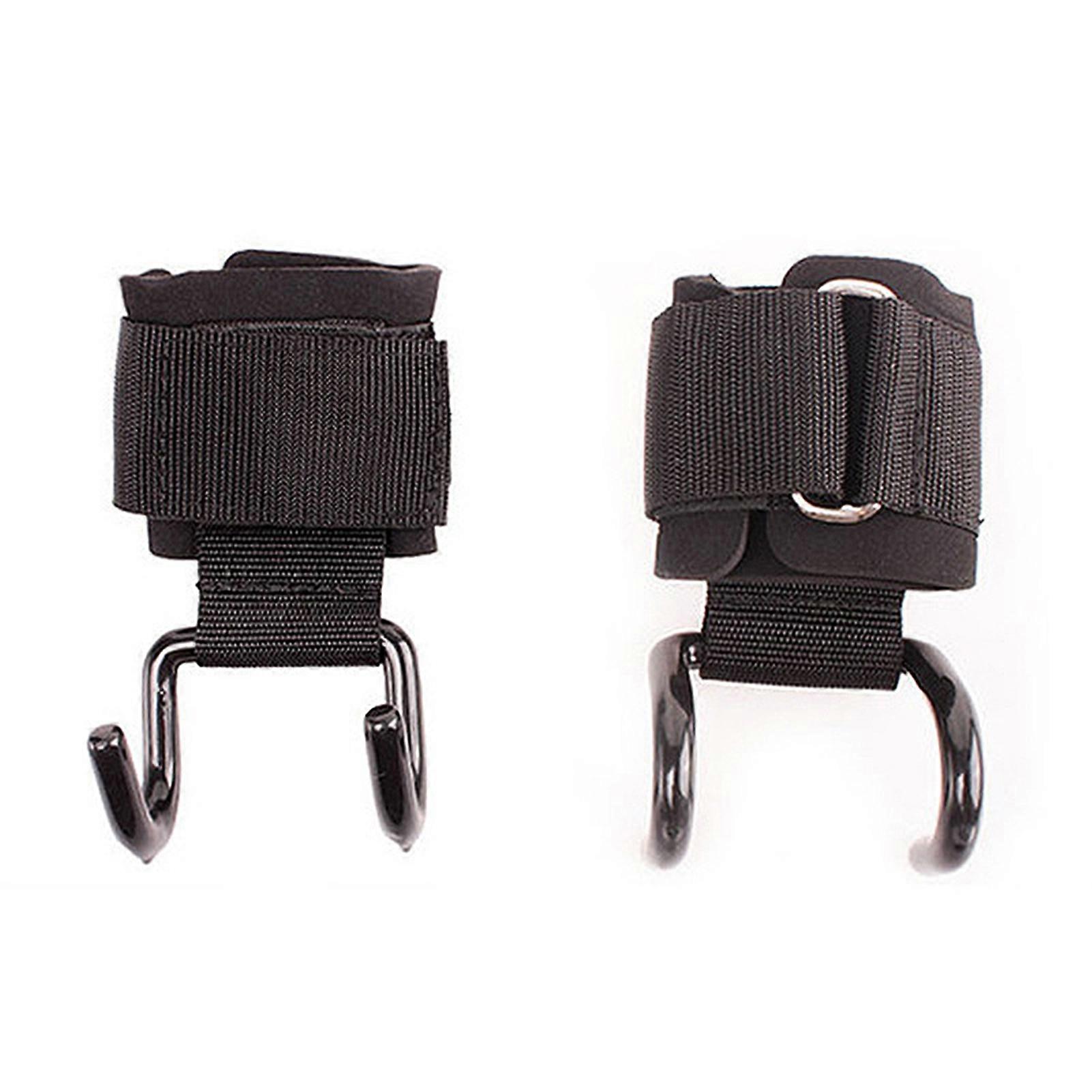 Kaesi1 Pair Pull-Ups Wrist Hook Thicken Fabric Sponge High Stability Non-slip Adjustable Protect Wrist Pressing Wrist Wrap Horizontal Bar Pull-up Hook