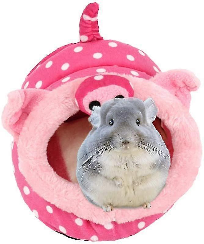 Nest Warm Lightweight Hamster Guinea Pigs Bed Winter Rodent Nest Pets Bed, Winter Warm Comfortable Nest For Ferret Rat Hamster Habitat (xl, Pink)