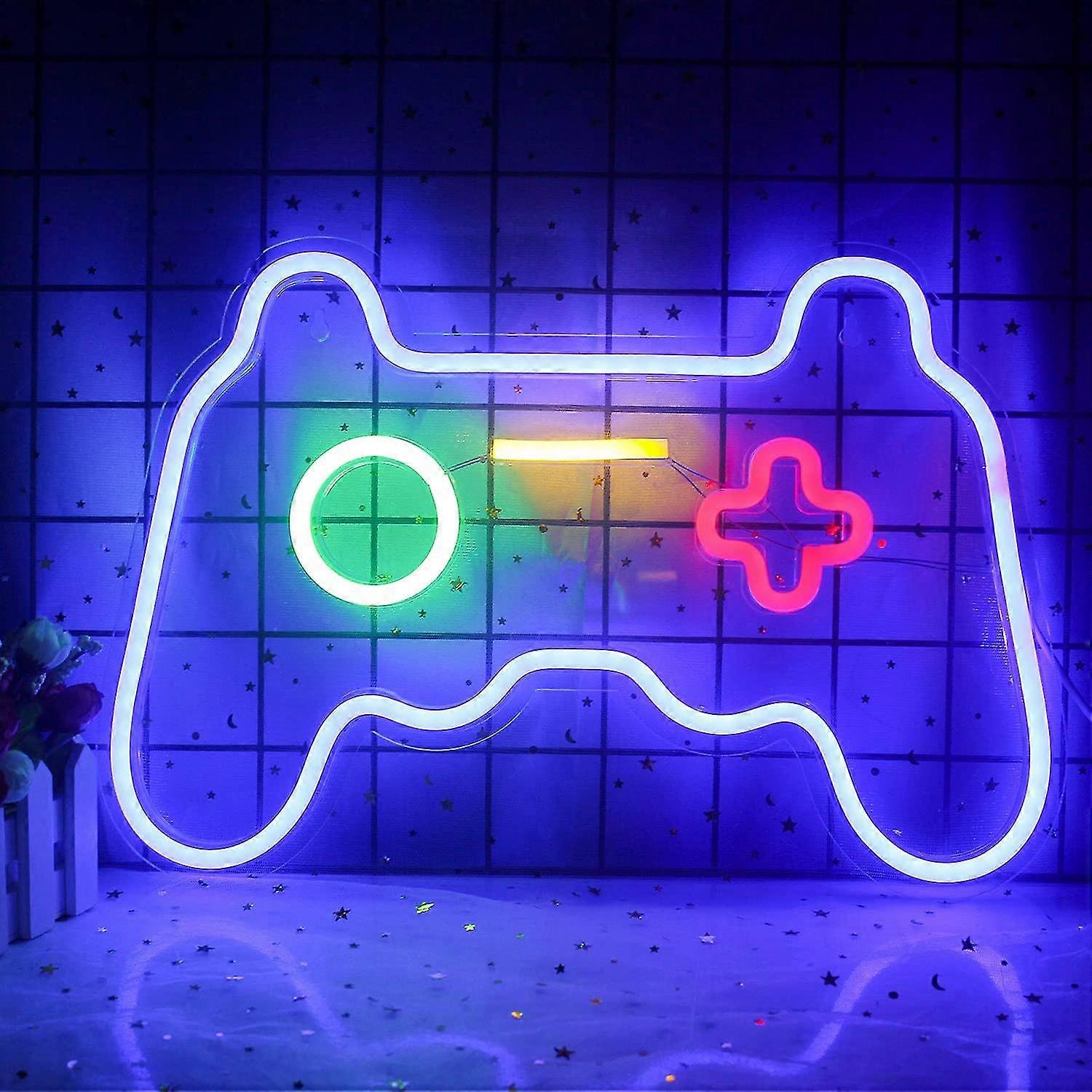 Spelformad neonskylt ledd vägg neon ljus cool natt skyltar usb drivs för sovrum bar