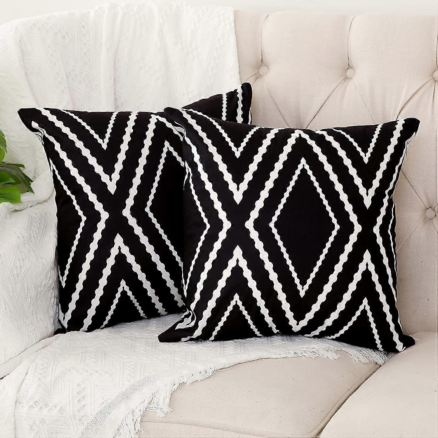 Black and White Boho Pillowcase 45*45cm