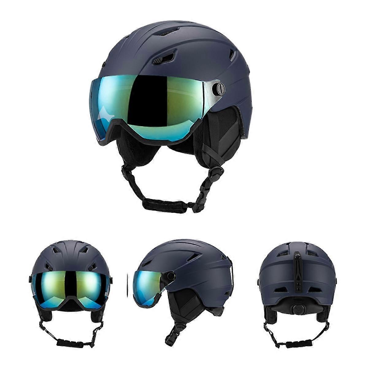 Ski Helmet With Ski Goggles, Snowboard Helmet And 2-in-1 Visor Goggles Set