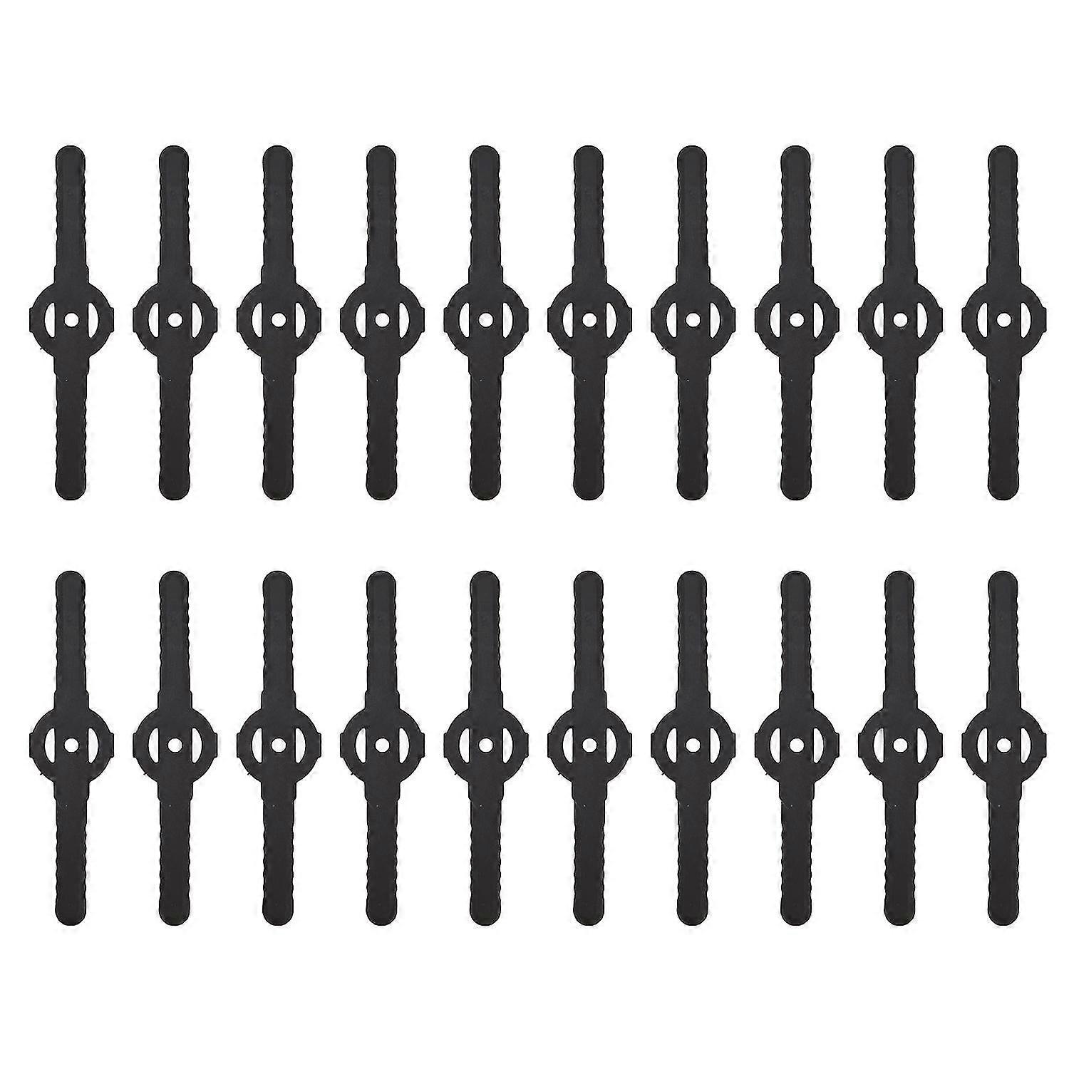 Aodai Lot de 20 lames de tondeuse à gazon en plastique pour jardin coupe-herbe électrique longue lam