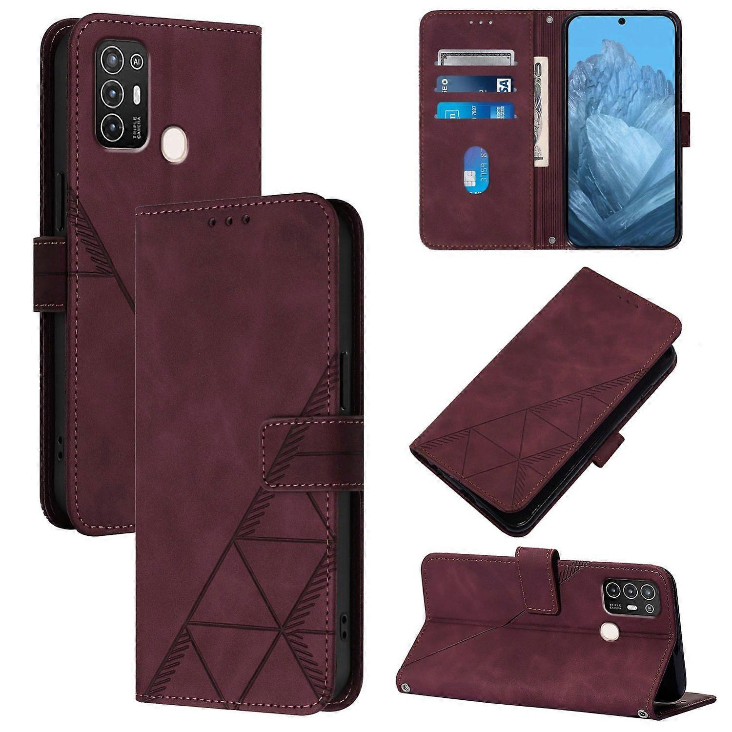 3D Embossed Leather Case For ZTE Blade A52