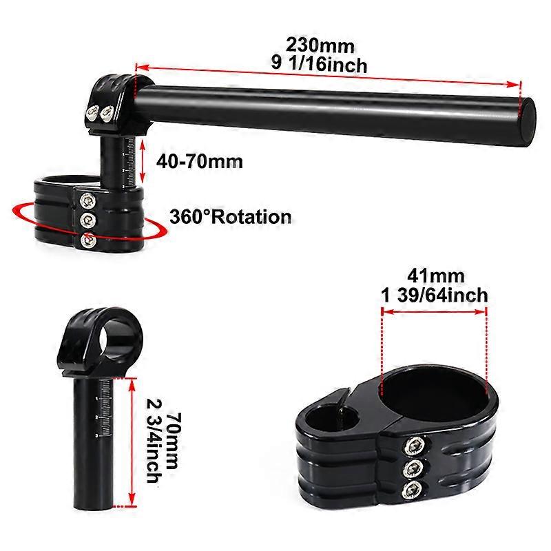 Aluminum Adjustable Handlebar 41MM Clip-On Handle Bar Raiser Universal Fit For Honda CBR600 F1 F2 F3 CBR 650F VFR800 VFR 750 F