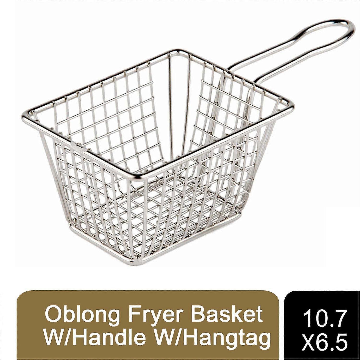 PMS Mini Oblong Fryer Basket with Handle