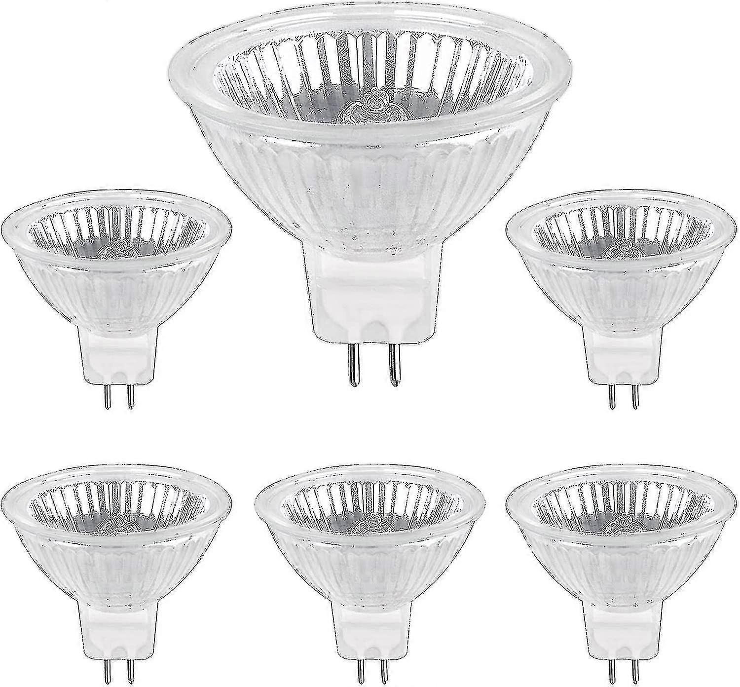 Halogén izzó GU5.3 50W 12V, 800lm Meleg fehér 2700k Szabályozható, Halogén reflektor izzó MR16, 6 db-os csomag
