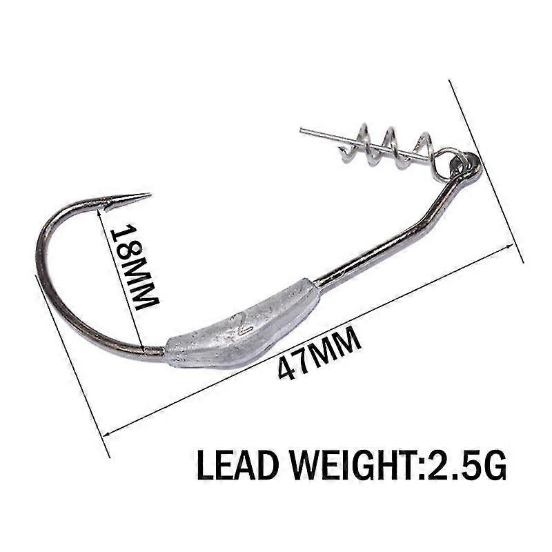 3pcs multiple sizes fishing hooks strong fish hooks baits holder with spring pin