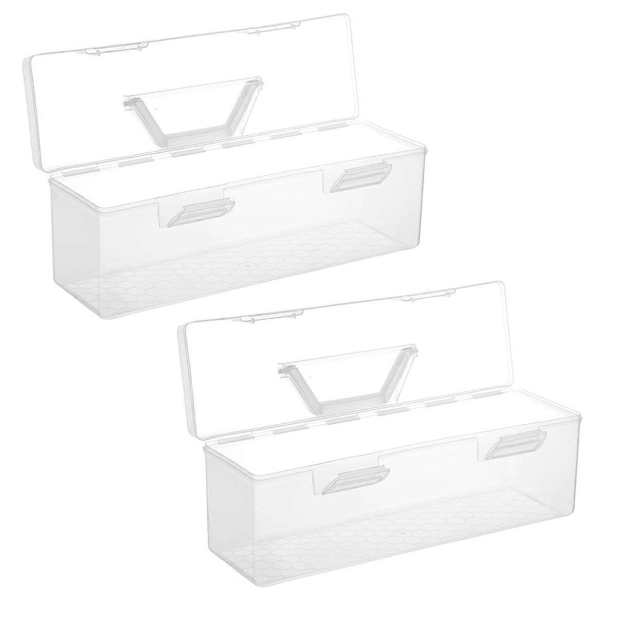 2Pcs Paint Storage Box Craft Storage Box Handle,30 Bottle Capacity Paint Storage Box for 2 Fluid Ou