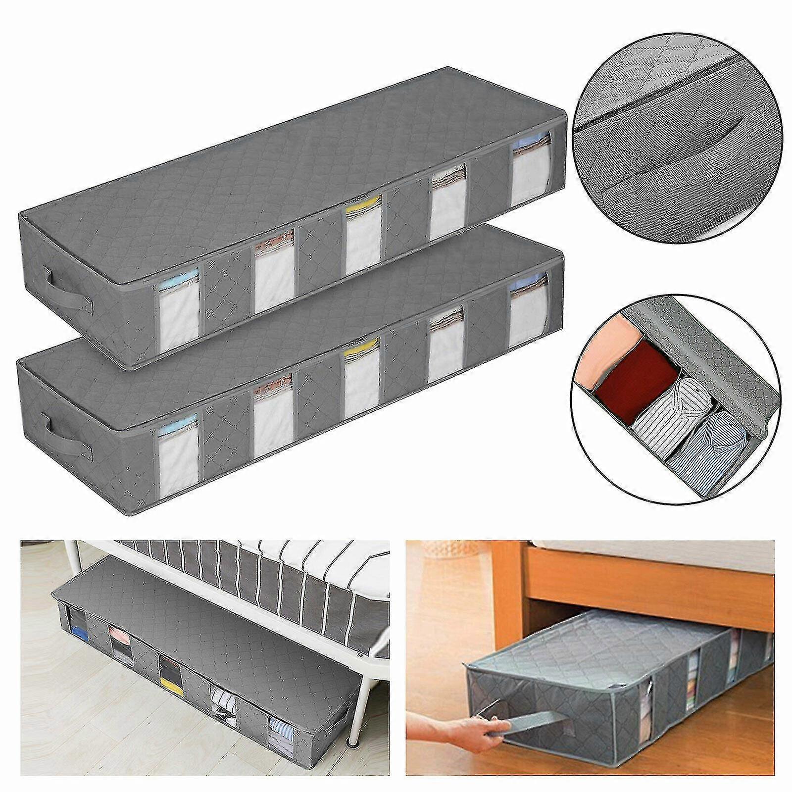 Under Bed Storage Bag Container Clothes Box Underbed Organizer Clothes Container