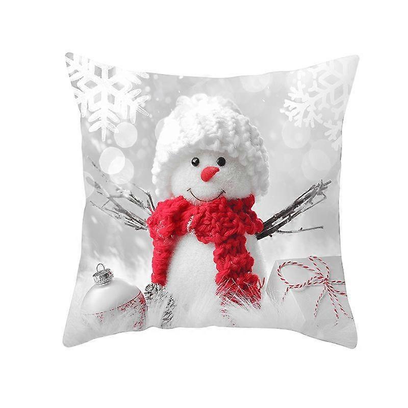 Ny Jul Snögubbe Kuddfodral Fritidshus Soffa Kuddfodral Design 1704