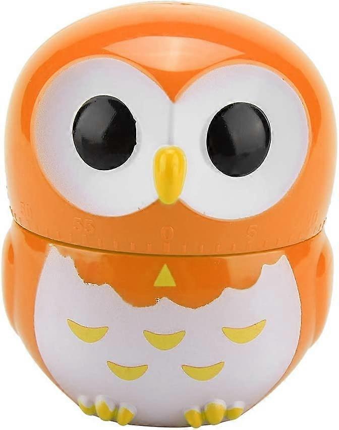 Baicccf Cooking Timer, Cute Owl Shape Timer, 1-55 Minutes Kitchen Timer Egg Timer Loud Alarm Mechanical Timer for Baking Frying Cooking Eggs Cookies C