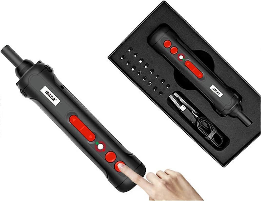 19pcs Mini Electric Screwdriver Cordless Tool Set 2000mAh Rechargeable Small Drills 4V Electric Screwdrivers with Circuit Detect Function, with Screwd