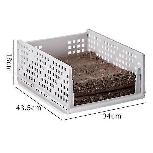 Storage Box Wardrobe Closet Storage Basket Organizer Plastic With Layered Partition