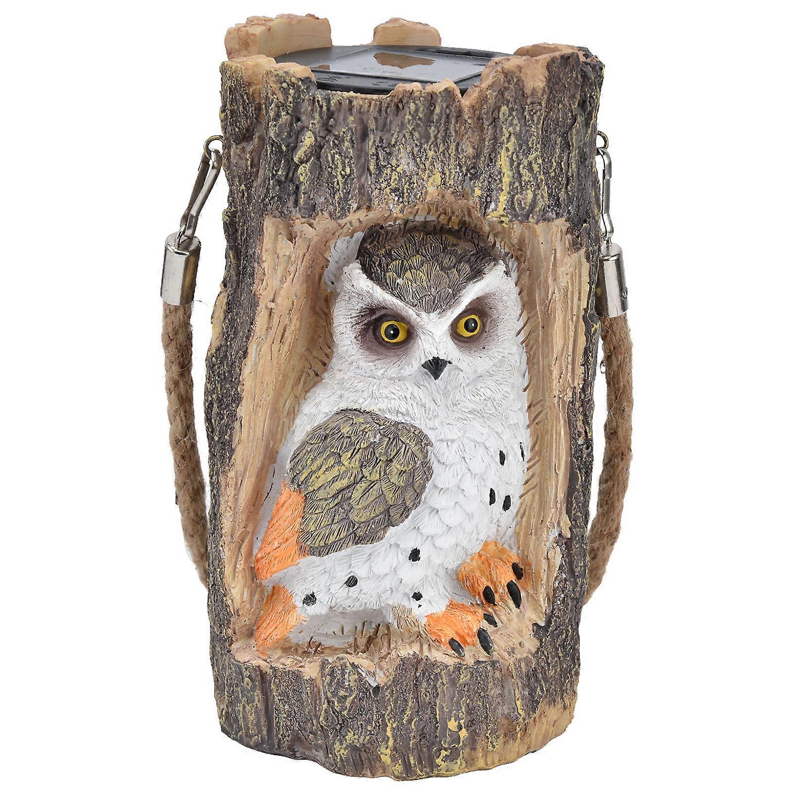 Owl Solar Light IP67 Waterproof High Simulation Eco Friendly Energy Saving Durable Resin Solar Hanging Lights