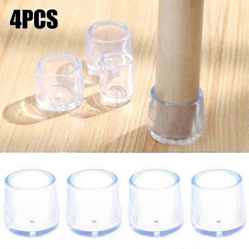 Clear Table Chair Legs Cap Feet Silicone Pad Covers Floor Protector Set