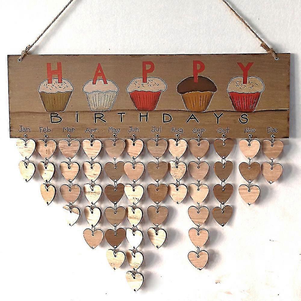 الخشب عيد ميلاد تذكير المجلس بيرش Ply لوحة توقيع الأسرة والأصدقاء Diy التقويم