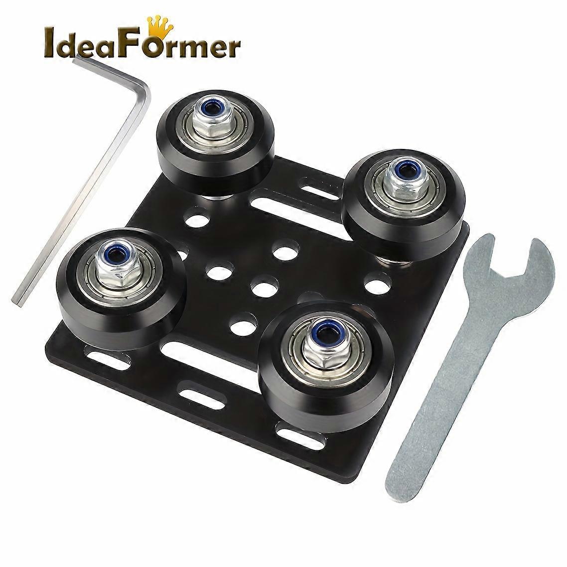 1 set Ideaformer Big V-Wheel Plate - Pre-Assembled Gantry Plate with POM Wheels for 3D Printers and CNC Machines - Compatible with 2020 Series V-Slot