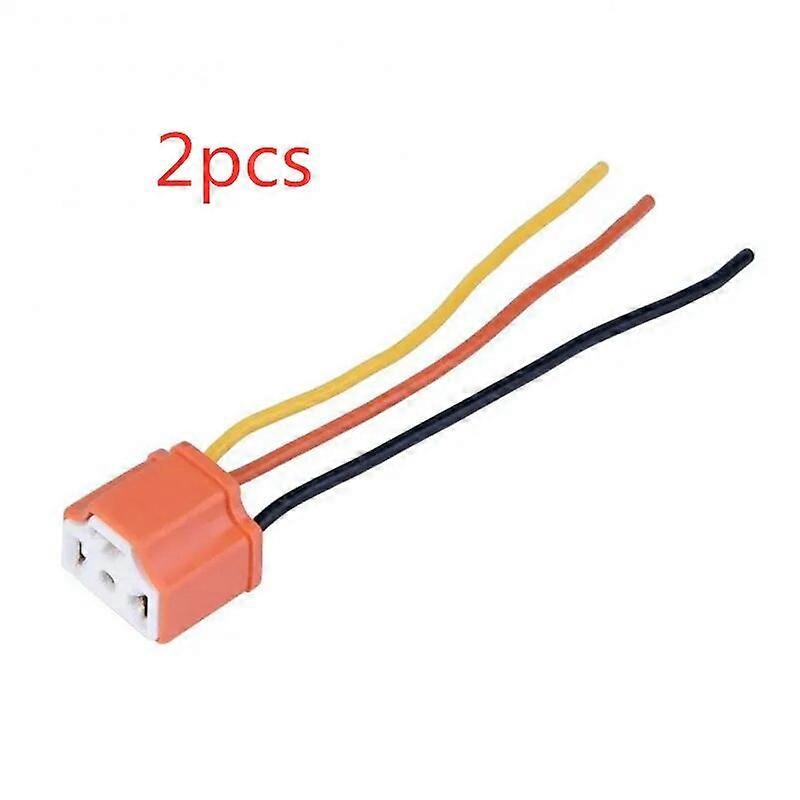 2/4pcs H4 9003 HB2 3Pin Headlight Pre-Wired Socket Plug Adapter Socket LED Bulb Socket Plug-in Light Bulb Extension For H4