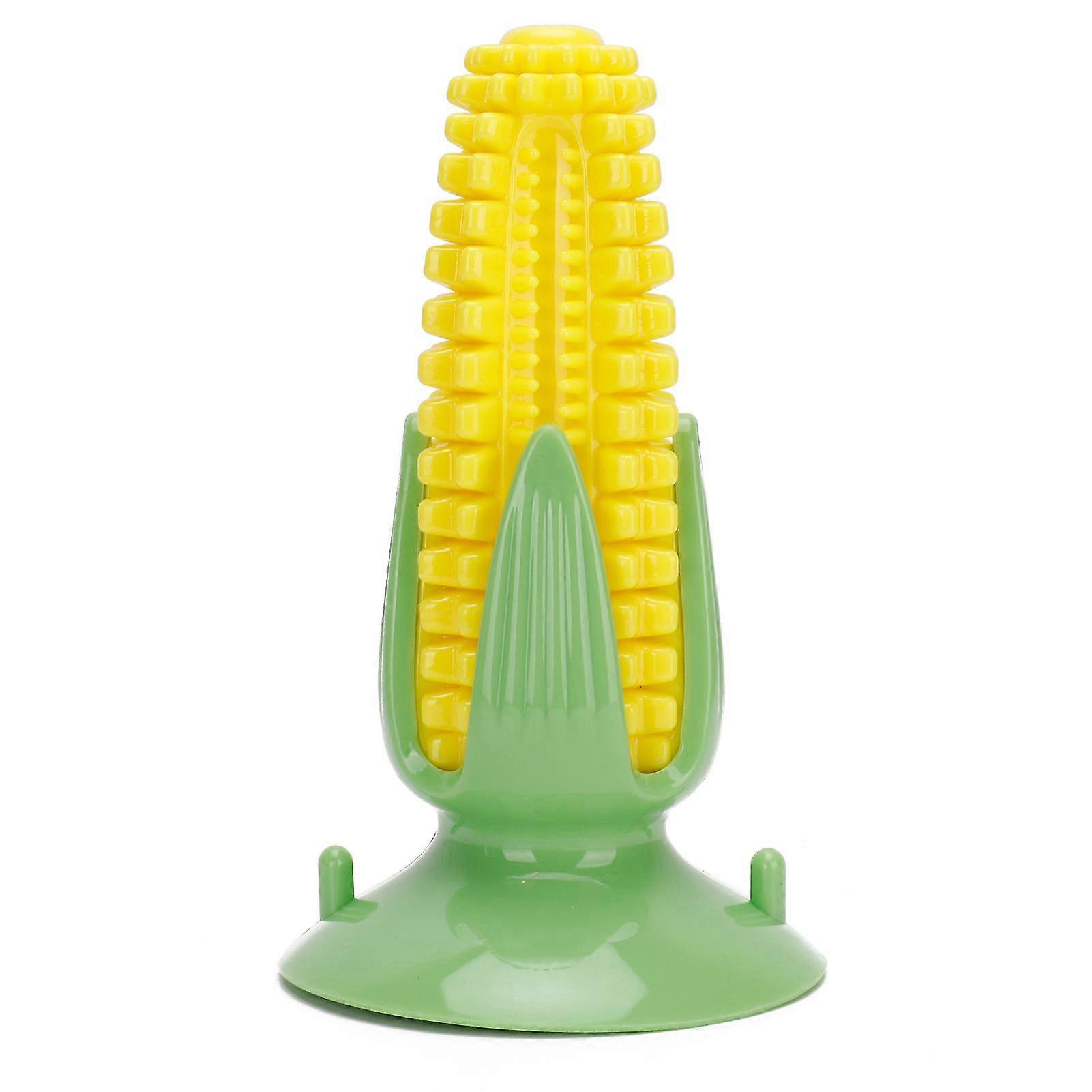 Durable Pet Playing Teeth Cleaning Toy Stick with Suction Cup - Corn Shape