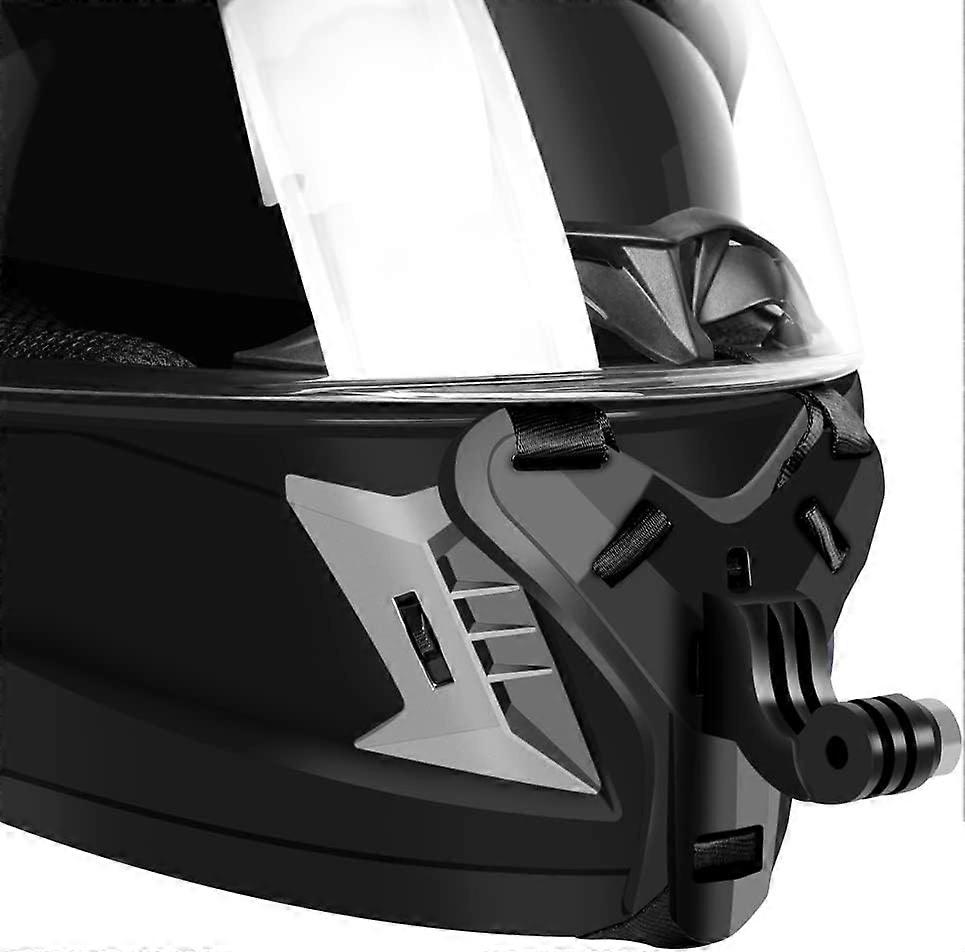 Chin Holder with Motorcycle Full Face Helmet Strap + Extra for Different Scenarios Flat and Curved Adhesive Mount for GoPro Insta360 DJI SJCAM APEMAN 