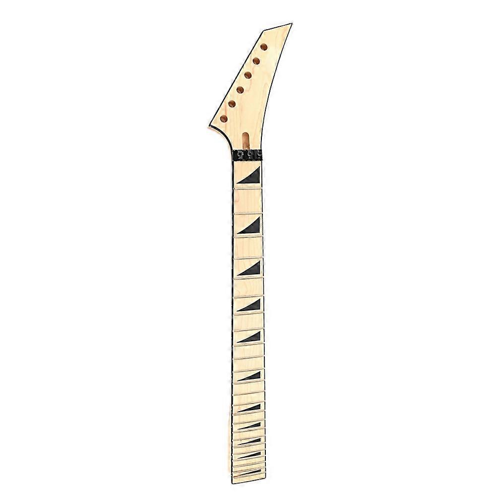 24 Frets Guitar Neck Maple Fingerboard with String Lock Right for 6-String Electric Guitar Neck Replacement