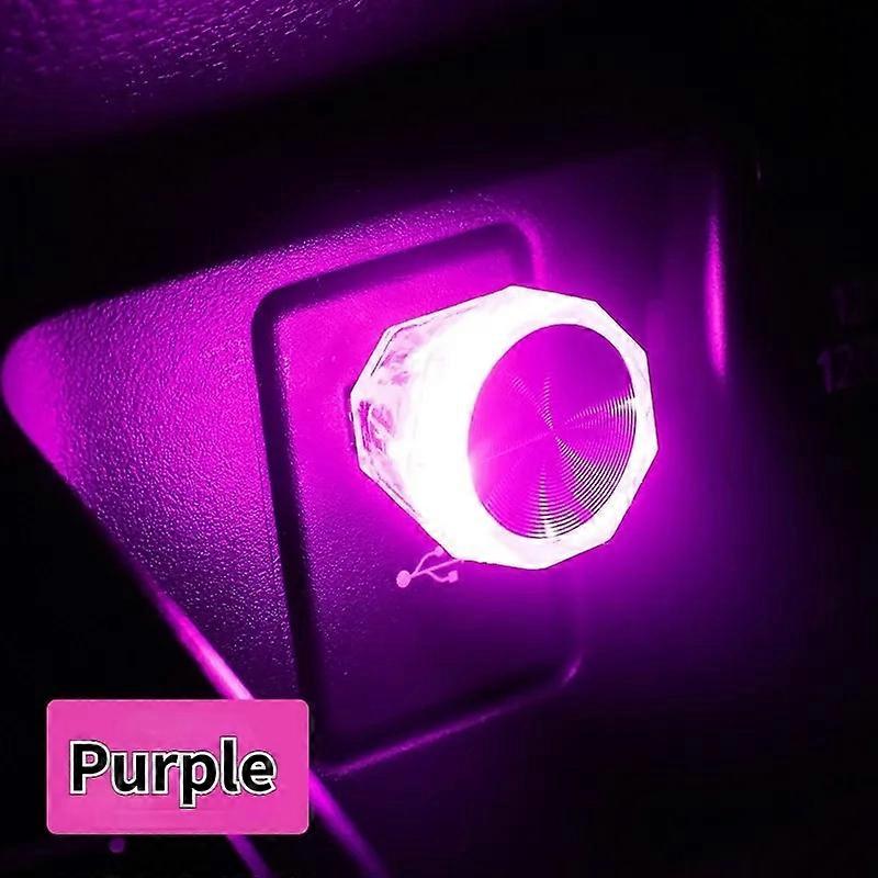 Car Mini USB LED Ambient Light Decorative Atmosphere Lamps for Interior Environment Auto PC Computer Portable Light Plug Play Motor Vehicle Lighting
