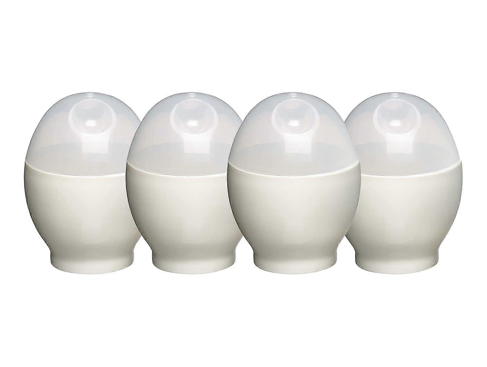 Egg Shaped Quick Microwave Egg Boiler Cooker, Poacher Set of 4 Pieces