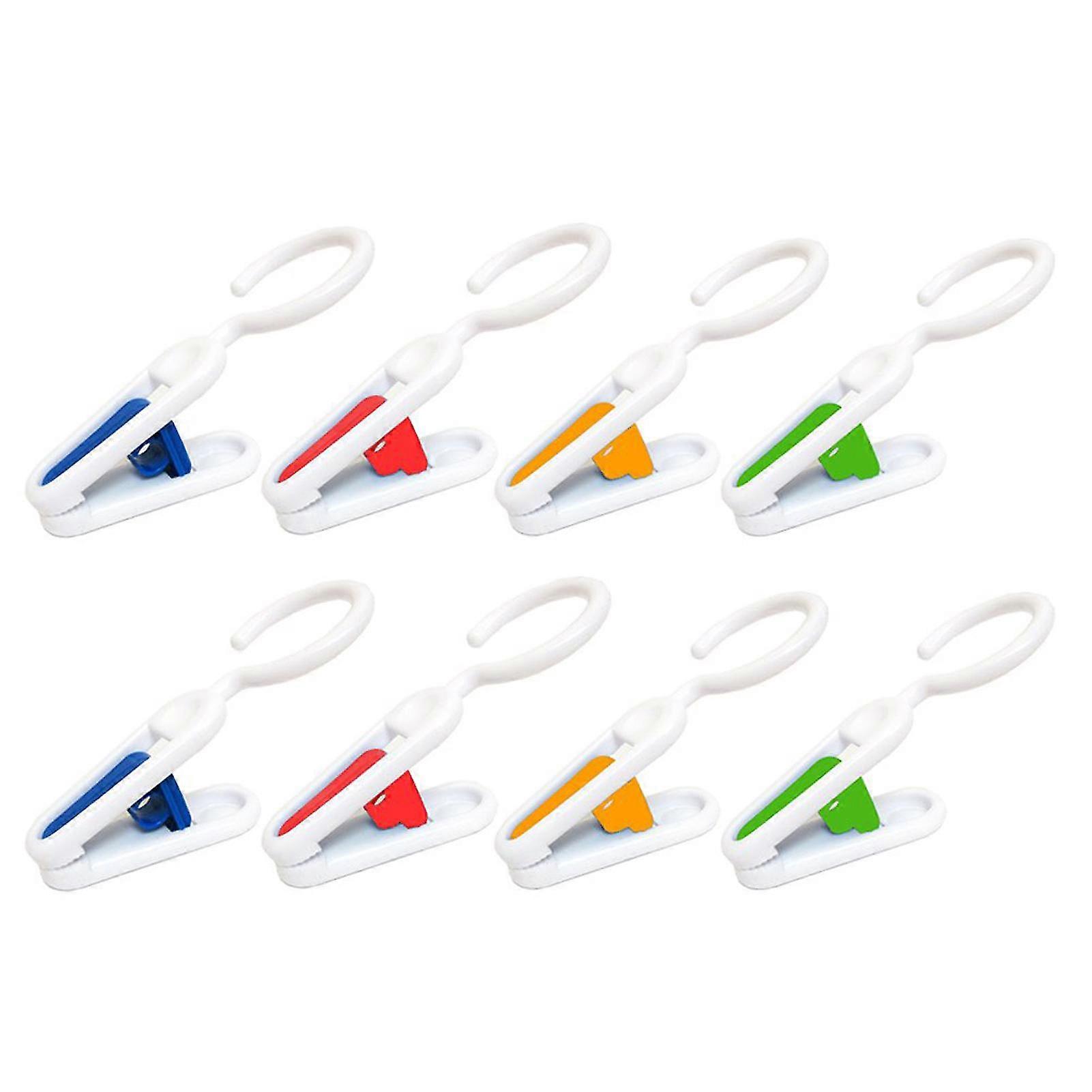 8pcs Storage Space Saving Clothes Pins Laundry Hook Wardrobe Hanging Clips