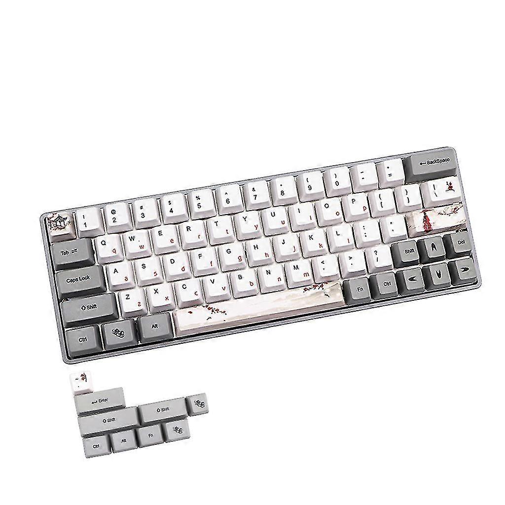 Ink Plum Dye-sublimation Keyboard Cute Keycaps Pbt Oem Profile Keycap For Gh60