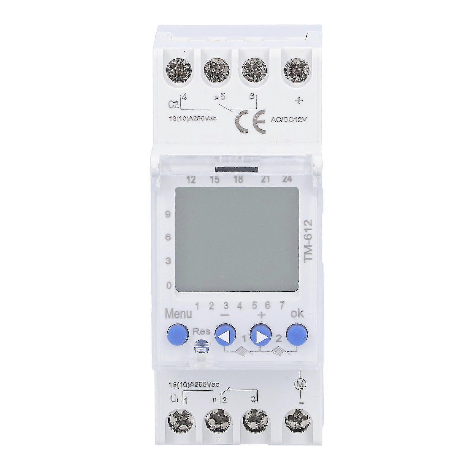 Tm612 With Intelligent Power Supply, 2 Output Dc12v, Guide Rail Timer.