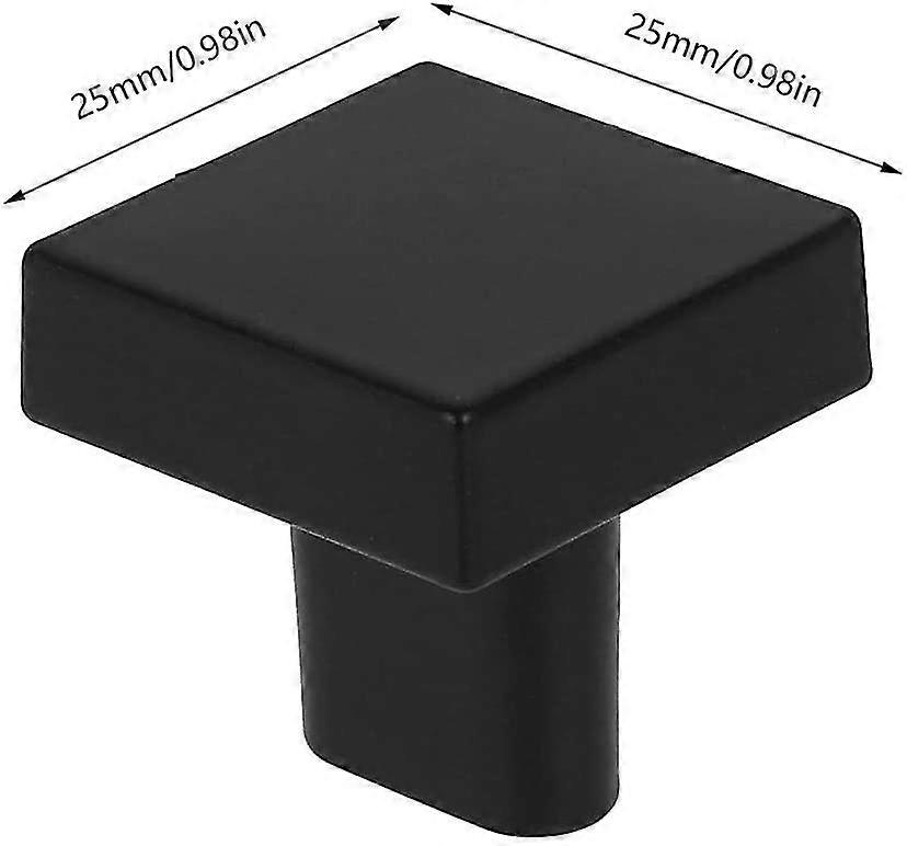 Set Of 10 Black Door Knobs Square Solid Brass Cabinet Knobs Vintage Kitchen Cabinet Handle