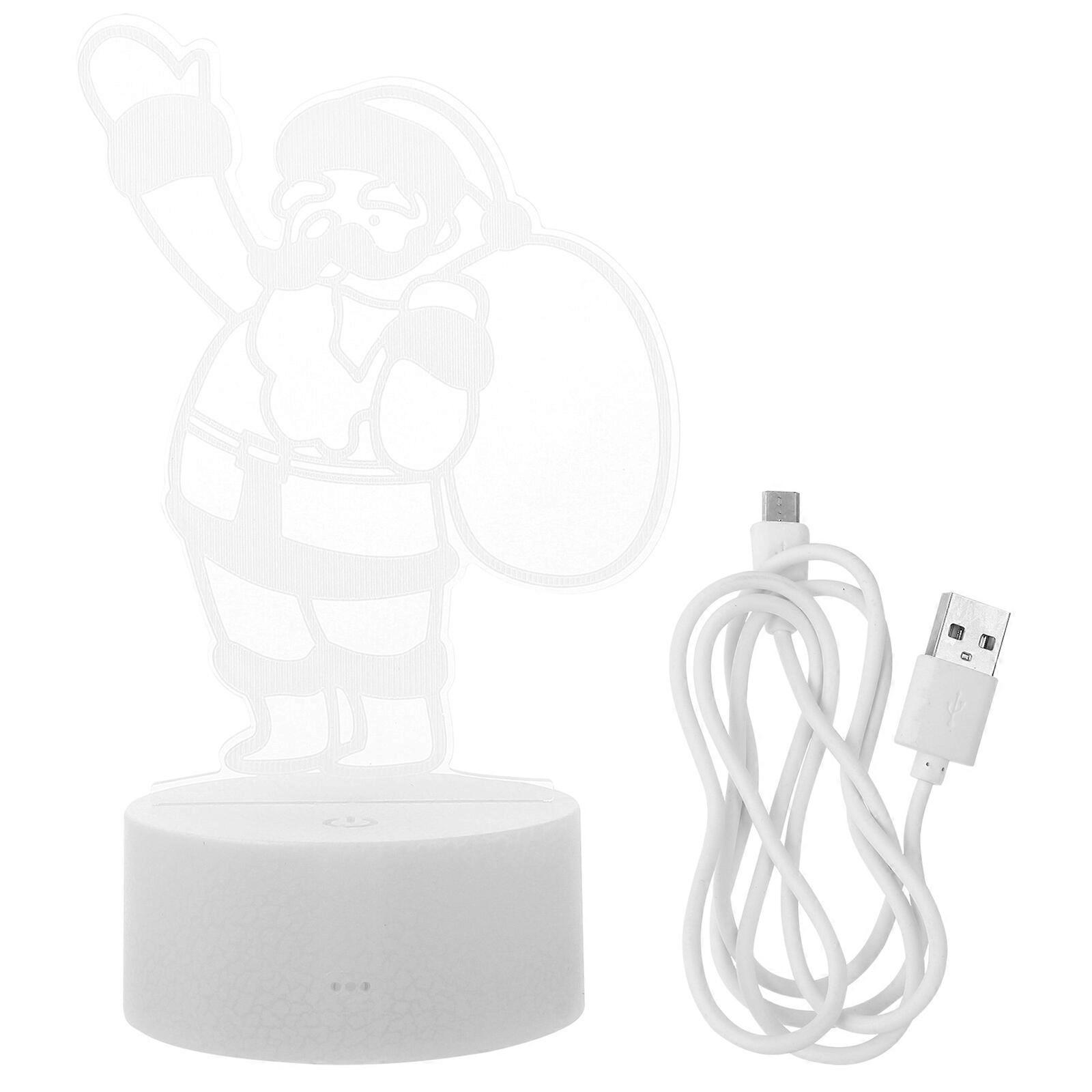 Veilleuse tactile 3D en forme de Père Noël (sans pile)