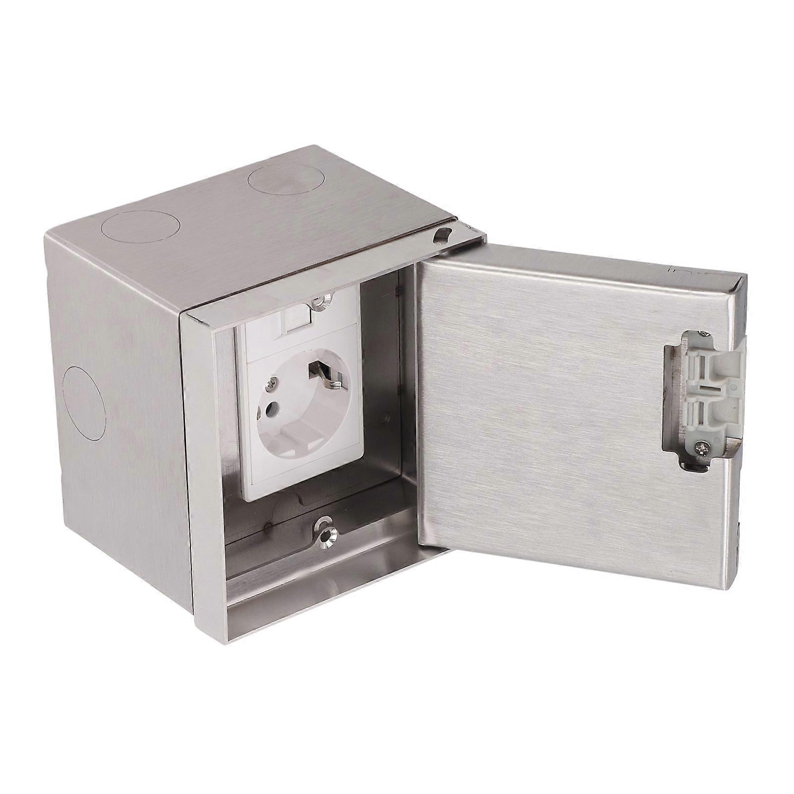 Floor Recessed Concealed Socket Space Saving Stainless Steel Concealed Outlet compatible with Home AC250V