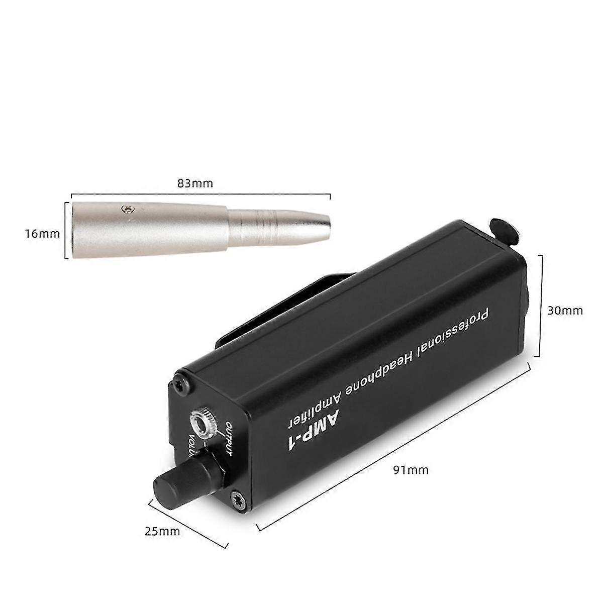 Protable Xlr To 3.5mm Headphone Amplifier No Interference Hifi Sound Quality With Output Volume Con